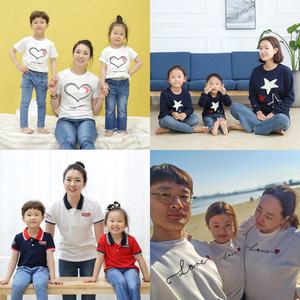가족티 단체티 커플티 주문제작 문구 인쇄 맞춤 티 패밀리룩 단체 여행 돌 사진 촬영 가족사진 의상 반팔 긴팔 아동 초등 티셔츠