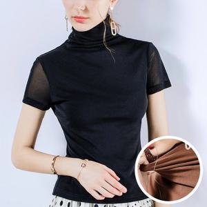 반목티 폴라티 여자 얇은 반팔 목티 목폴라 반폴라 여성