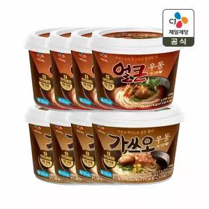 CJ 가쓰오 우동 한그릇 x4개+얼큰우동 한그릇 x4개