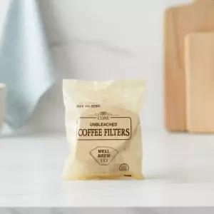 웰브루 커피필터 2-5인용 (100개입 2세트) 여과지 원두 핸드드립 거름종이 필터