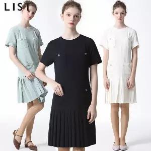 [리스트] 켓 백 버튼 플리츠 원피스 (택가격 328000원) (P003508923)