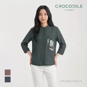 [크로커다일레이디] 잔체크 프린트 포켓 셔츠_CLCMBL109