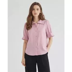 [미센스] 소매셔링 반팔 블라우스_MB46BLP118Z