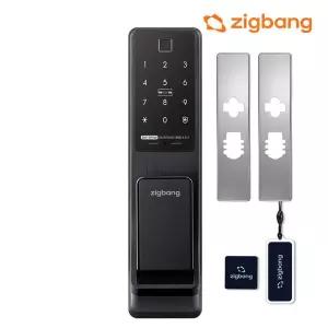 [삼성스마트도어록]셀프시공 직방 지문인식 푸시풀 디지털도어락 SHP-DP940+보강판 현관문도어락 번호키