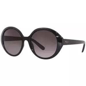 SALVATORE FERRAGAMO 그레이 그라데이션 라운드 남성용 선글라스 SF1067S 001 57_157988