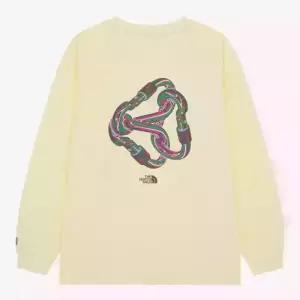 thenorthface NT7TR70C 남성 카라비너 긴팔 티셔츠 PASTEL YELLOW