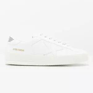 (미세하자 당일) 23FW 골든구스 스타단 로고 화이트 남성 레더 스니커즈 GMF00128 F003951 10100