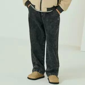 커버낫 키즈 워시드 테이퍼드 데님팬츠 그레이 CK2503IP28GR