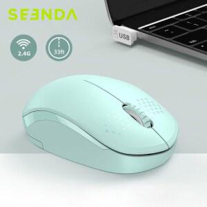 노트북 컴퓨터 PC Mac Seenda 4G USB 무선 마우스 Windows Vista 태블릿 휴대용 편안한 반응성 무소음 클릭