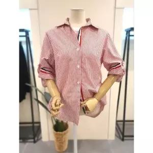 [대구백화점] [미스칸트]배색 스트라이프 비죠 셔츠 레드(KKBLQ202RE)