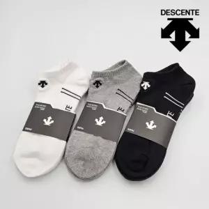 데상트 남성 스니커즈 양말 3켤레 DSHM14 스포츠 짧은 얇은 성인 학생