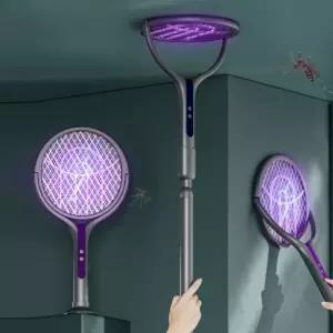 롱타입회전헤드모기채 C타입 충전식채 스탠드전기모기채 파리모기채 파리