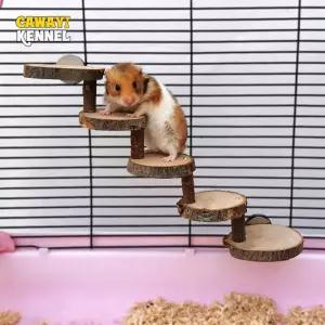 3/5단계 색상 햄스터 나무 사다리 소동물용 등반 애완조류 앵무새 스탠드 페르체 계단 애완동물 케
