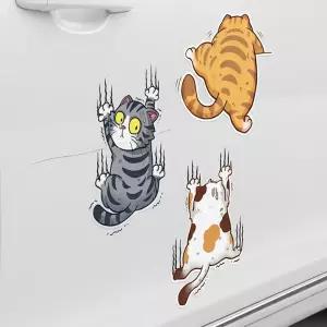 차 기스 자동차 흠집 스크래치 고양이 스티커 꾸미기 데칼 3size 차량용 튜닝 레이 캐스퍼 캠핑카 차꾸