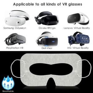 Meta Oculus Quest 3 용 아이 마스크 100Pcs Vr 헤드셋 악세서리 땀 통기성 커버