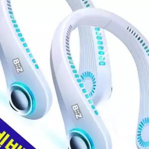 [원사안전] 선풍기 USB선풍기 밴드 목걸이 기능 무드등 목풍기 3단 조절 넥 LED (본품)
