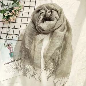 써머레 스카프 숄 여성 목도리 머플러 롱 마 린넨 여름 타월 봄 실크 얇은 간절기 비치 K1317