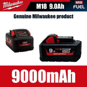 밀워키 M18B8 9.0AH 8.0Ah 8000mAh 전동 공구와 호환되는 고속 충전 18V 배터리