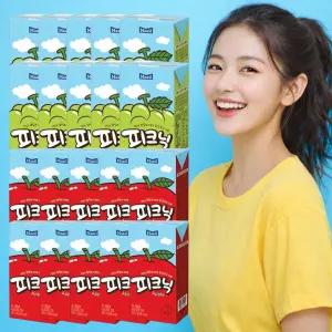 매일 피크닉 청포도 200mlx24팩 + 사과 200mlx24팩 세트 포도 사과주스 팩음료 과즙 음료수 학교 단체간식