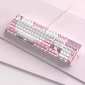 크리스탈 키보드 투명 기계식 아이스 핑크 화이트 세트 유선연결 체리축 게이밍 클리어