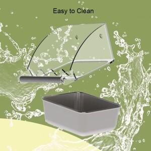 대형 스테인리스 스틸 스텐 애완용 호환 새 먹이 물통 설치 간편 앵무새 물린지 방지 발톱 갈이용 호환 긁