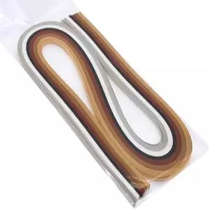 오데토조이 멀티 컬러 종이 퀼링 스트립 세트 - 그라디언트 색상 6가지 길이 21인치 너비 10mm 0.4인치 DIY