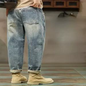 청바지 디스코 연청 데님 팬츠 테이퍼드 워싱 여름 남성 패션 28 빈티지블루 봄