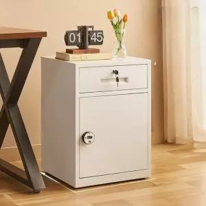 지문인식 서랍장 이동식 비밀번호 스틸 캐비닛 슬림 접이식 대용량 수납 보안함