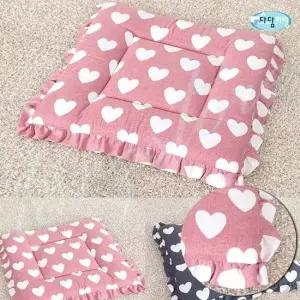 세미하트 사각방석/핑크 이쁜방석 예쁜방석 쿠션방석