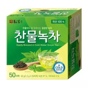 담터 찬물녹차 50티백 티백차 커피대용 시원한차 찬물차 담터녹차 대량 여름차 가벼운 물대용