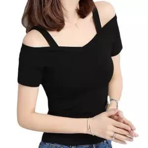오프숄더 라인 댄스복 의상 살사 탑 줌바댄스 사교