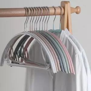 어깨 뿔 방지 옷걸이 고강도 라운드 다용도 논슬립 옷걸이 외투 니트 변형 가정용 바지 실내 원룸 정리