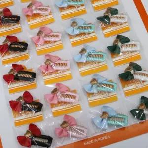 코코아허니 201H 골드하트리본빗살핀 1판20개입강아지용품 머리핀 액세서리 강아지핀 멍멍이꾸미기 악세사