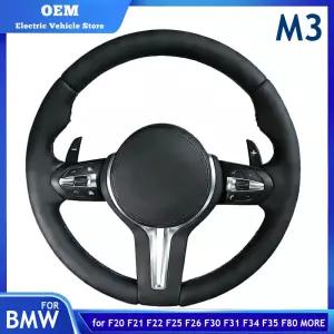 M3 풀 레더 원형 스티어링 휠 BMW F20 F2 F22 F25 F26 F5 F6 F30 F3 F34 F35 F80 F83 호환 (2008209년식)