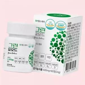 그린요오드 갑상선 셀렌 아연 비타민4종 피로 면역 온가족 영양제 원산지 국산( 도 화성시) 60정 1개 45610