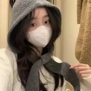 [텐바이텐]끈후드 페이크후드 니트 겨울 바라클라바