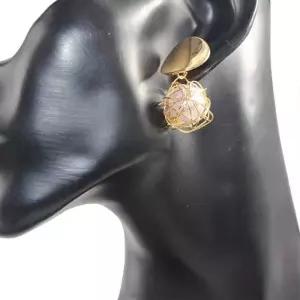 [라일리쥬얼리] Rly 골드 컬러 라운드 진주볼 귀걸이