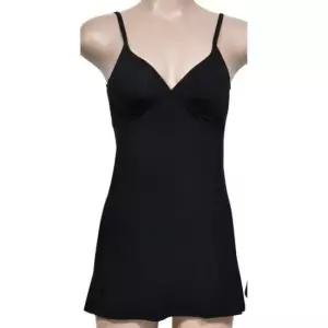 이너룩 여성스러운 인견 슬립 일체형브라캡 원피스 란제리