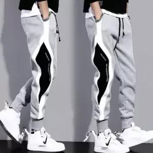 남자반바지슬랙스 기모안감 허리밴딩 조거팬츠 옆라인 배색 트레이닝복