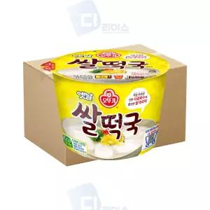오뚜기 옛날쌀떡국 큰컵 12개 용기 가래떡국 사골육수