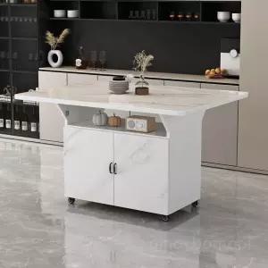 접이식 렌지대겸식탁 식탁 확장 겸용 전자렌지수납장 렌지대 전자 주방 캐비닛