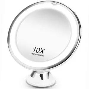 거울 탁상용 led 배터리 메이크업 조명 확대 무선 화장실거울