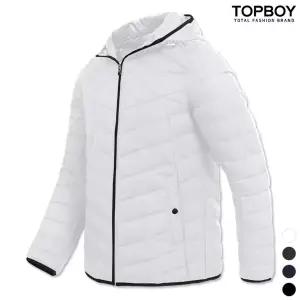 [탑보이] 남녀공용 블랙라인 후드 초경량 패딩 (JW454)