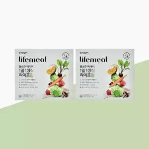 이롬 황성주 박사의 1일 1생식 라이프밀 30g x 14포 x 2박스 식사대용 선식 뉴밀