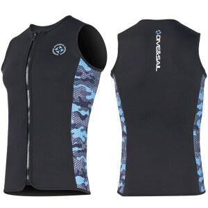 잠수복 탑 남성 여성 조끼 3mm 네오프렌 프론트 지퍼 민소매 상의 재킷 다이빙 수영 카누 서핑