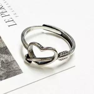 [콩심팥심]러블리 순은반지 큐피트의하트반지 프리사이즈