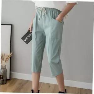 7부바지 7부 빅사이즈 창고 밴딩 예쁜 코튼린넨 여름 면바지