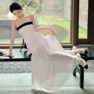 여자 썸머 여름 원피스 망사 톱 해변 바캉스룩 힙업 롱스커트 SPO마켓2