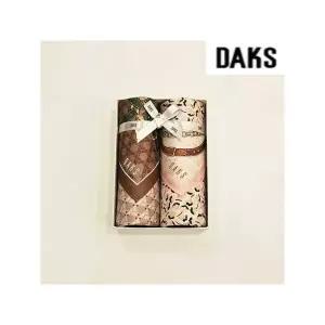 [하프클럽/닥스ACC]  DKU96 남녀2매 난염 손수건 세트