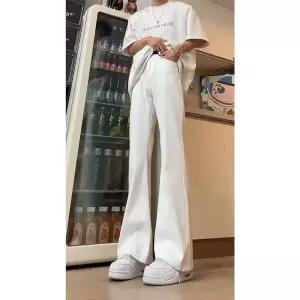 후니오 팬츠 흰색 춘추 부츠컷 스티치 스키니진 트임 일자핏 남성일자청바지 청바지 지퍼 UNO3